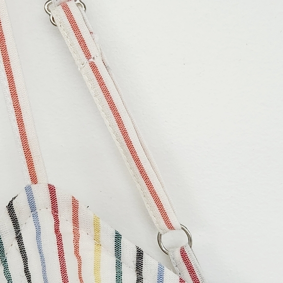 NWT LANE BRYANT White Multi Striped Button-Front Lined Cami Top Size 22 - Picture 6 of 13